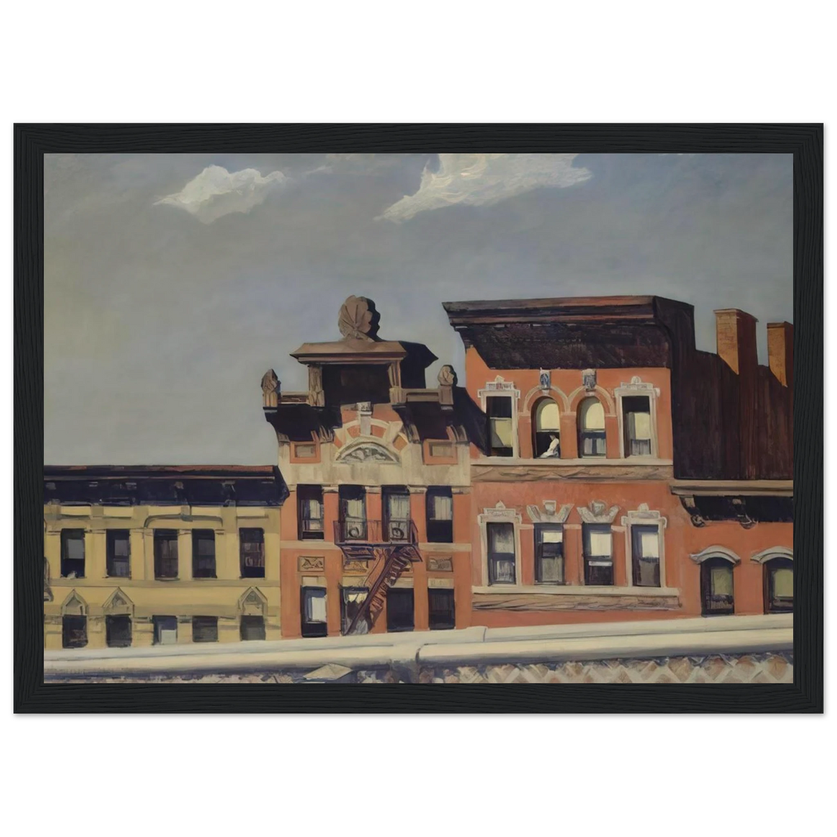 From Williamsburg Bridge Framed Poster | Edward Hopper Framed Prints Wall Art | Edward Hopper Print