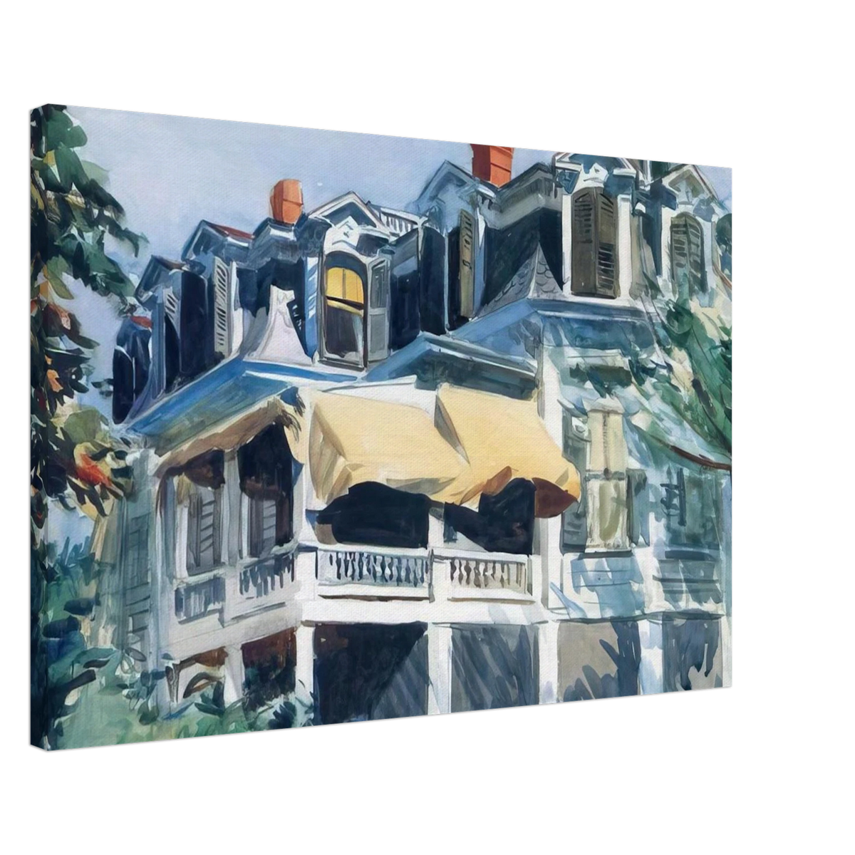 The Mansard Roof Canvas | Edward Hopper Canvas | Edward Hopper Print