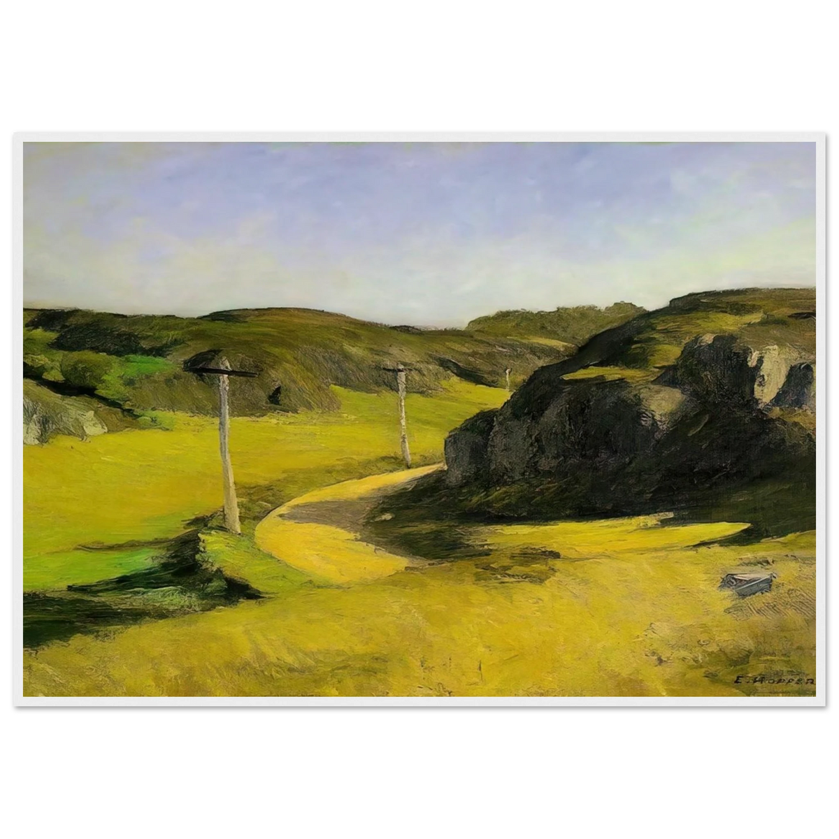 Road in Maine Framed Poster | Edward Hopper Framed Prints Wall Art | Edward Hopper Print