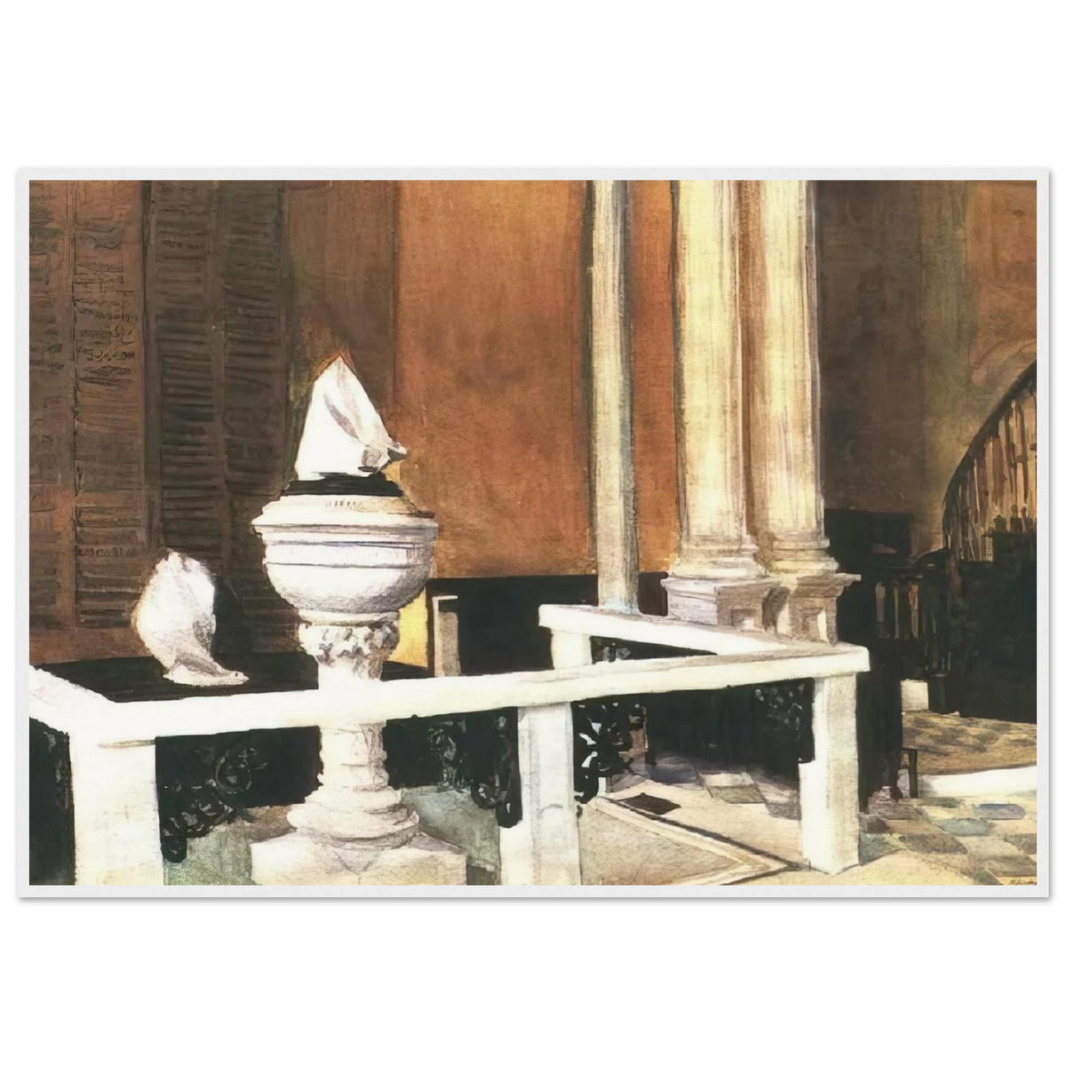 Baptistry of St. John s Framed Poster | Edward Hopper Framed Prints Wall Art | Edward Hopper Print