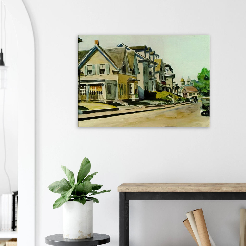 Sun on Prospect Street Gloucester, Massachusetts Canvas | Edward Hopper Canvas | Edward Hopper Print