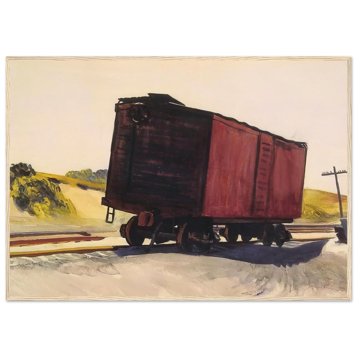 Freight Car at Truro Framed Poster | Edward Hopper Framed Prints Wall Art | Edward Hopper Print