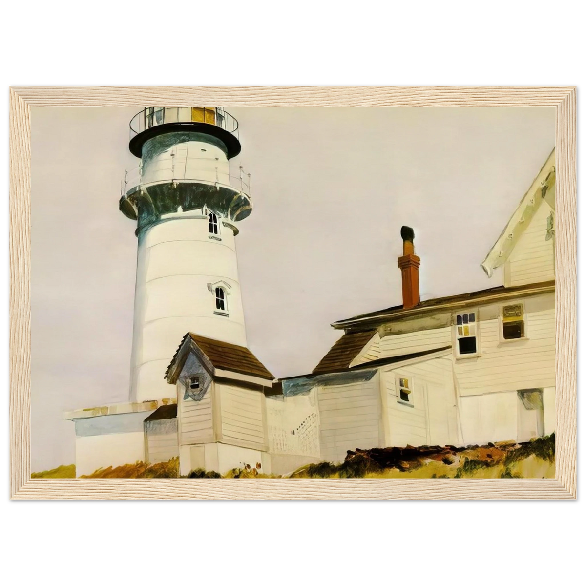 Light at Two lights Framed Poster | Edward Hopper Framed Prints Wall Art | Edward Hopper Print