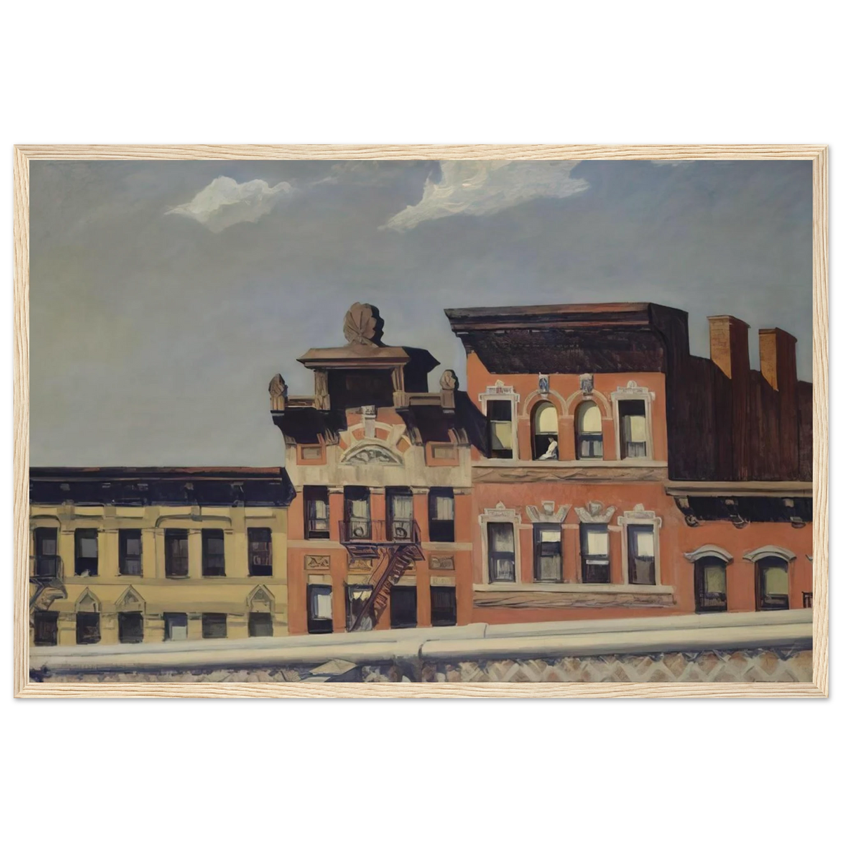 From Williamsburg Bridge Framed Poster | Edward Hopper Framed Prints Wall Art | Edward Hopper Print
