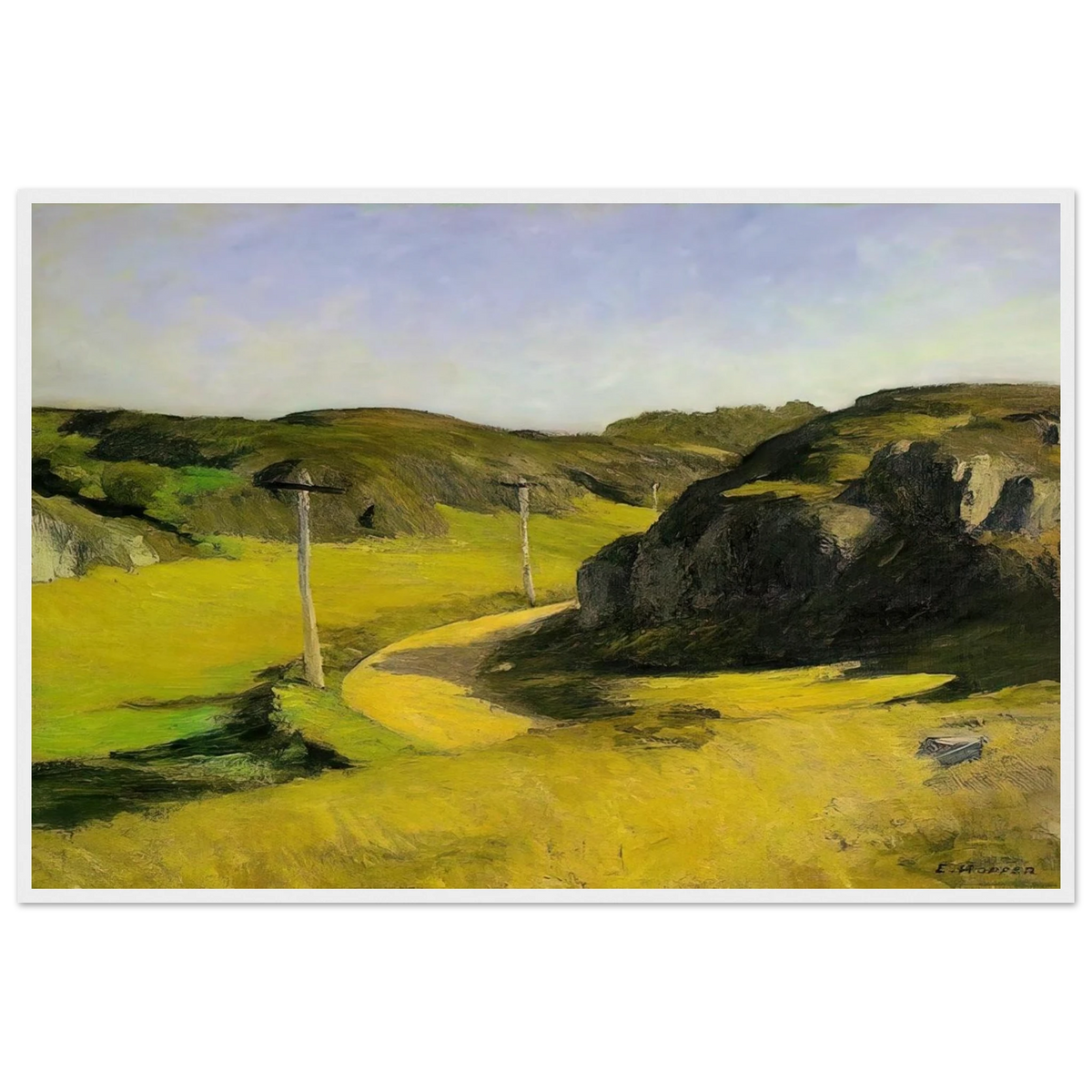 Road in Maine Framed Poster | Edward Hopper Framed Prints Wall Art | Edward Hopper Print