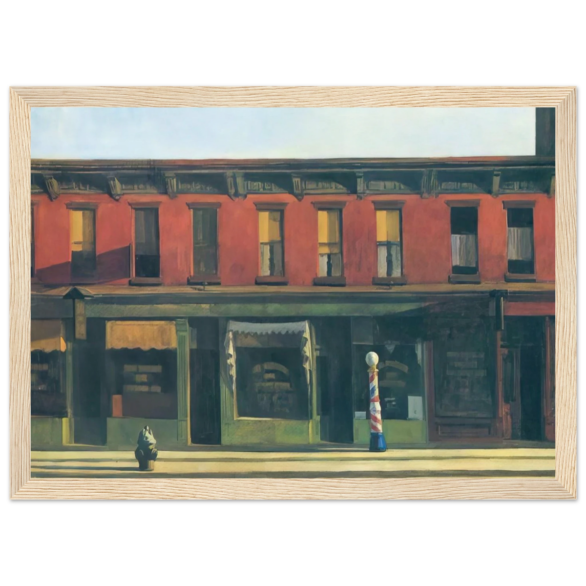 Early Sunday Morning Framed Poster | Edward Hopper Framed Prints Wall Art | Edward Hopper Print