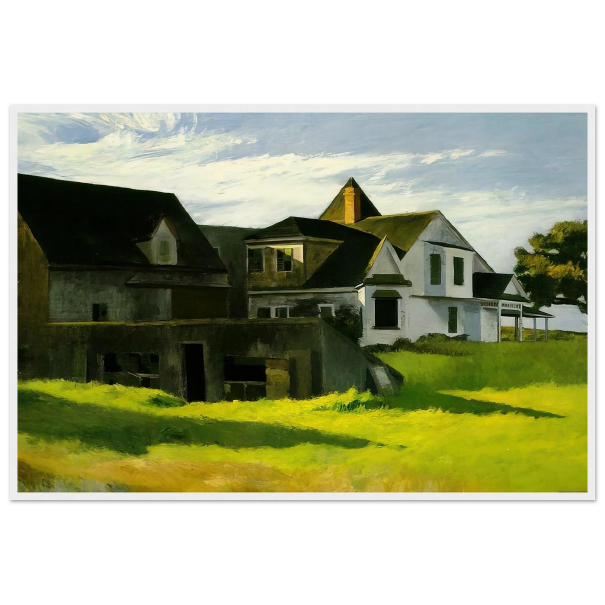Cape Cod Afternoon Framed Poster | Edward Hopper Framed Prints Wall Art | Edward Hopper Print