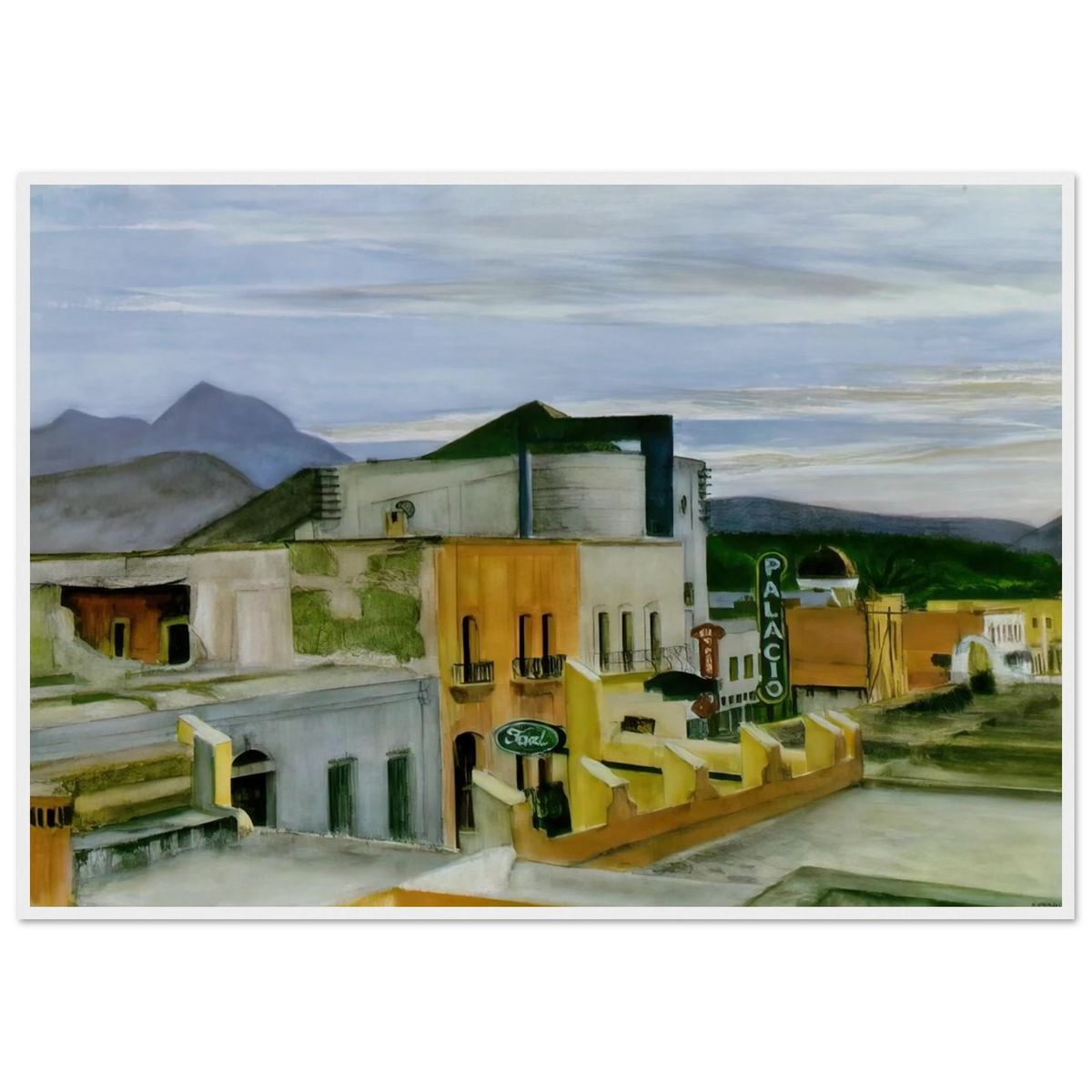 El Palacio Framed Poster | Edward Hopper Framed Prints Wall Art | Edward Hopper Print