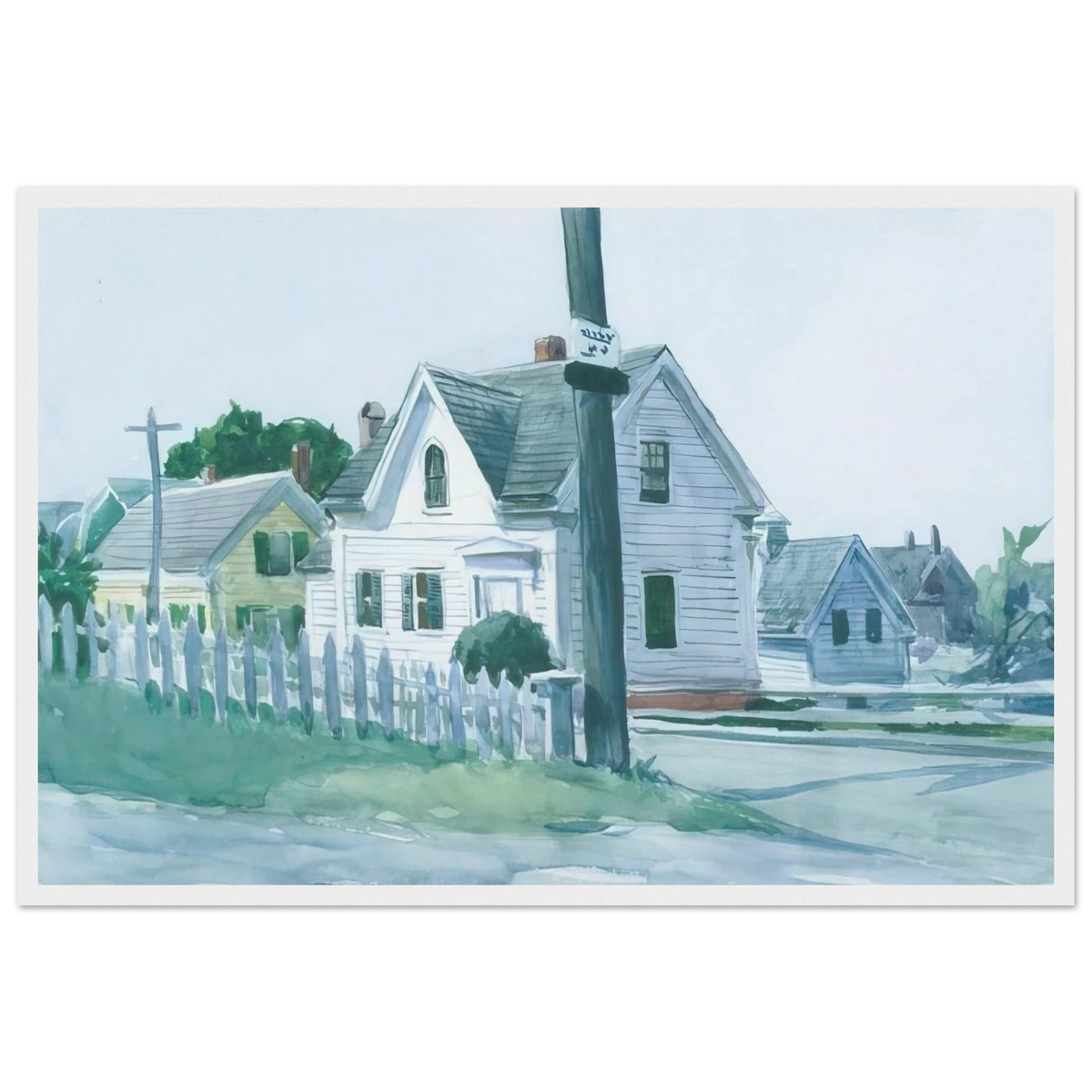 White House with Dormer Window Framed Poster | Edward Hopper Framed Prints Wall Art | Edward Hopper Print