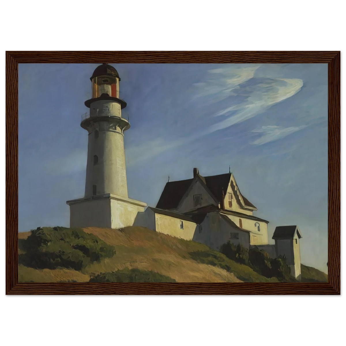 Lighthouse at Two Lights Framed Poster | Edward Hopper Framed Prints Wall Art | Edward Hopper Print