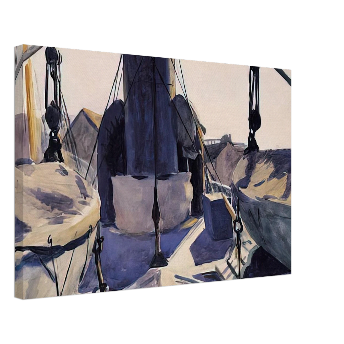 Funnel of Trawler Canvas | Edward Hopper Canvas | Edward Hopper Print