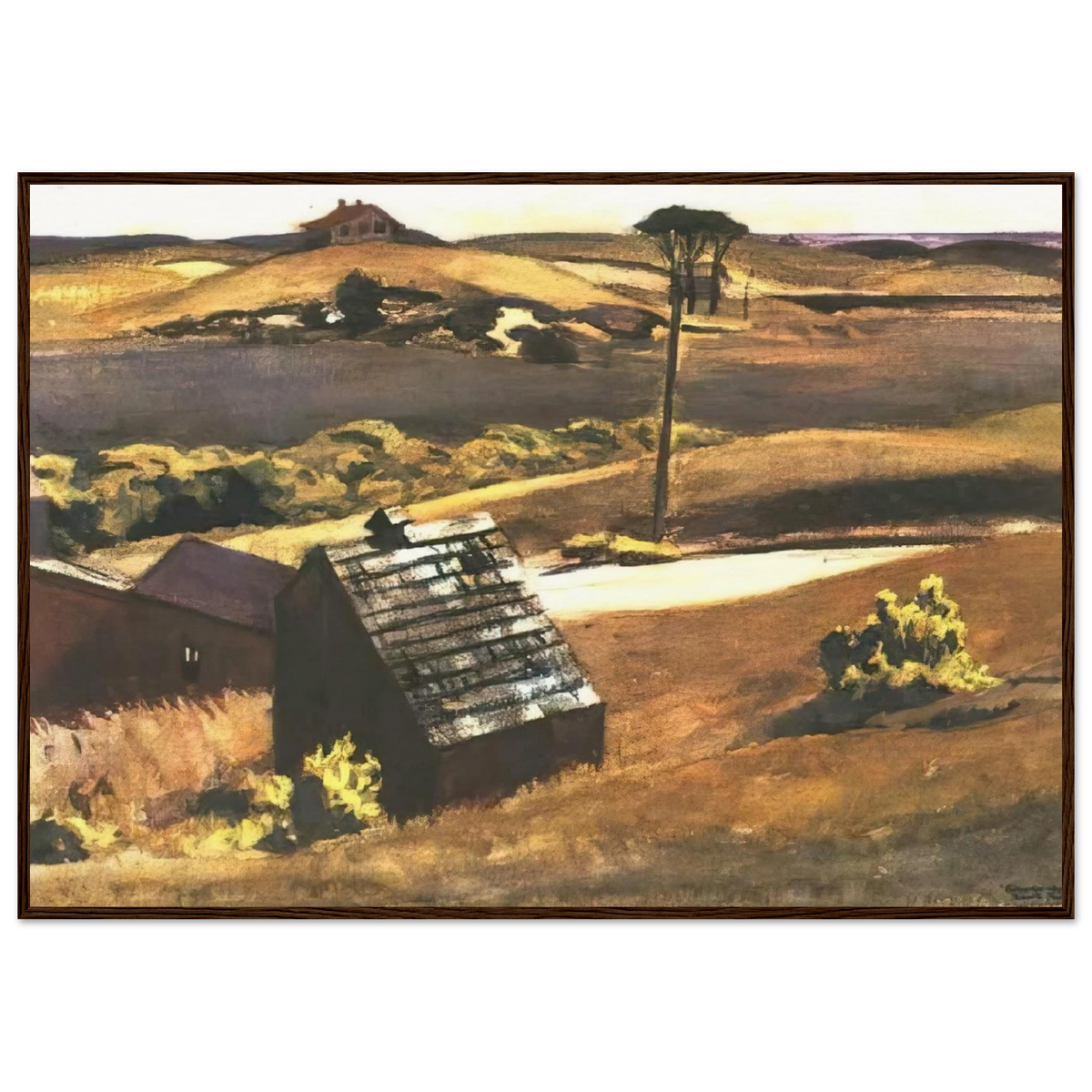 Burly Cobb Hen Coop and Barn Framed Poster | Edward Hopper Framed Prints Wall Art | Edward Hopper Print