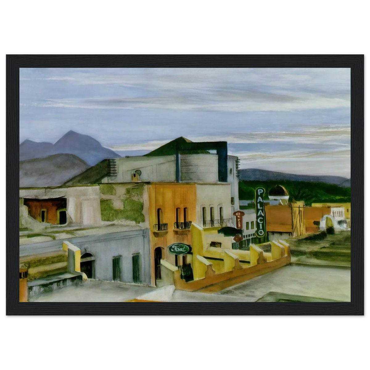 El Palacio Framed Poster | Edward Hopper Framed Prints Wall Art | Edward Hopper Print