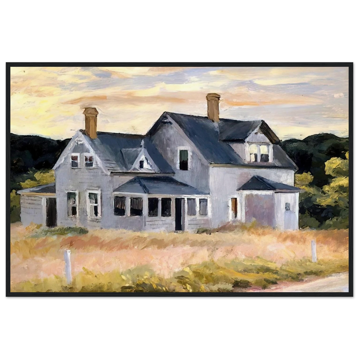 House by a Road Framed Poster | Edward Hopper Framed Prints Wall Art | Edward Hopper Print