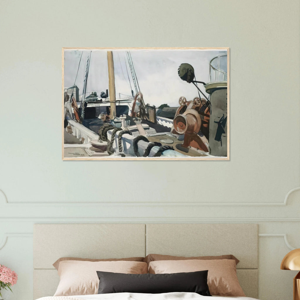 Deck of a Beam Trawler, Gloucester Framed Poster | Edward Hopper Framed Prints Wall Art | Edward Hopper Print