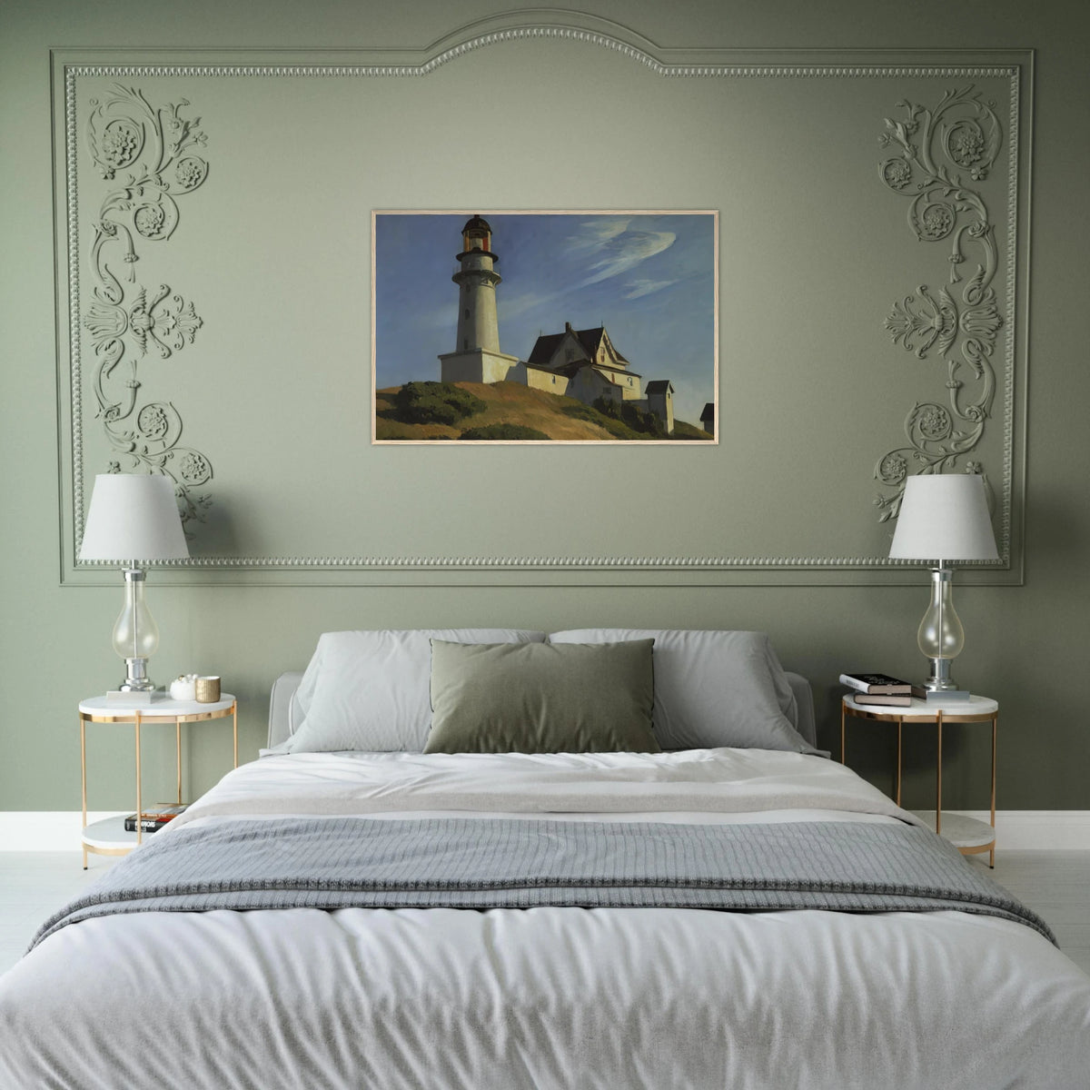 Lighthouse at Two Lights Framed Poster | Edward Hopper Framed Prints Wall Art | Edward Hopper Print