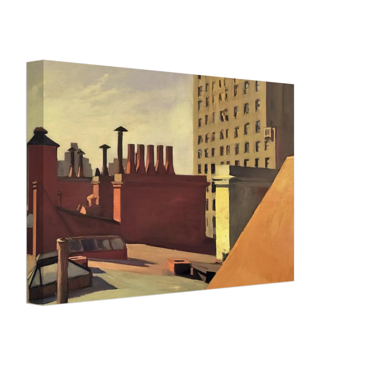 City Roofs Canvas | Edward Hopper Canvas | Edward Hopper Print