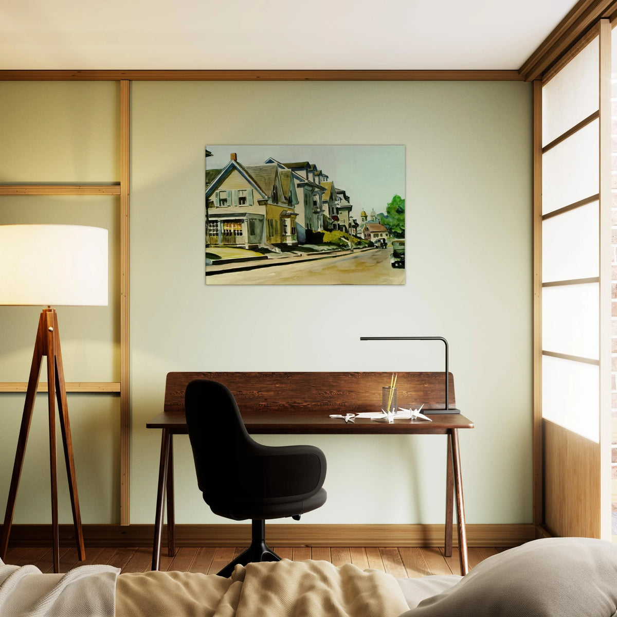 Sun on Prospect Street Gloucester, Massachusetts Canvas | Edward Hopper Canvas | Edward Hopper Print