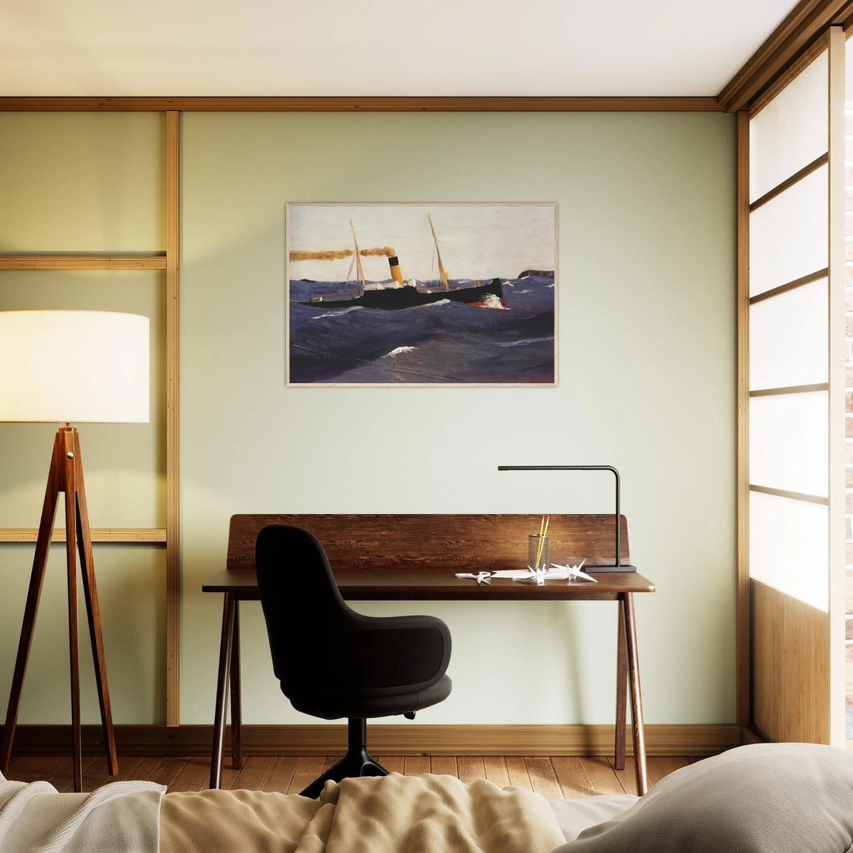 Tramp Steamer Framed Poster | Edward Hopper Framed Prints Wall Art | Edward Hopper Print