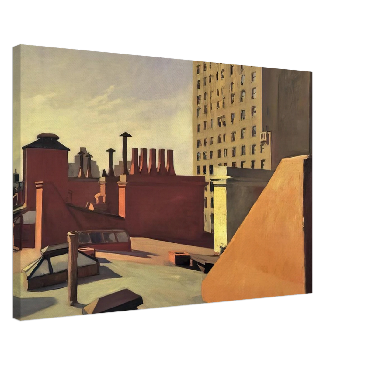 City Roofs Canvas | Edward Hopper Canvas | Edward Hopper Print