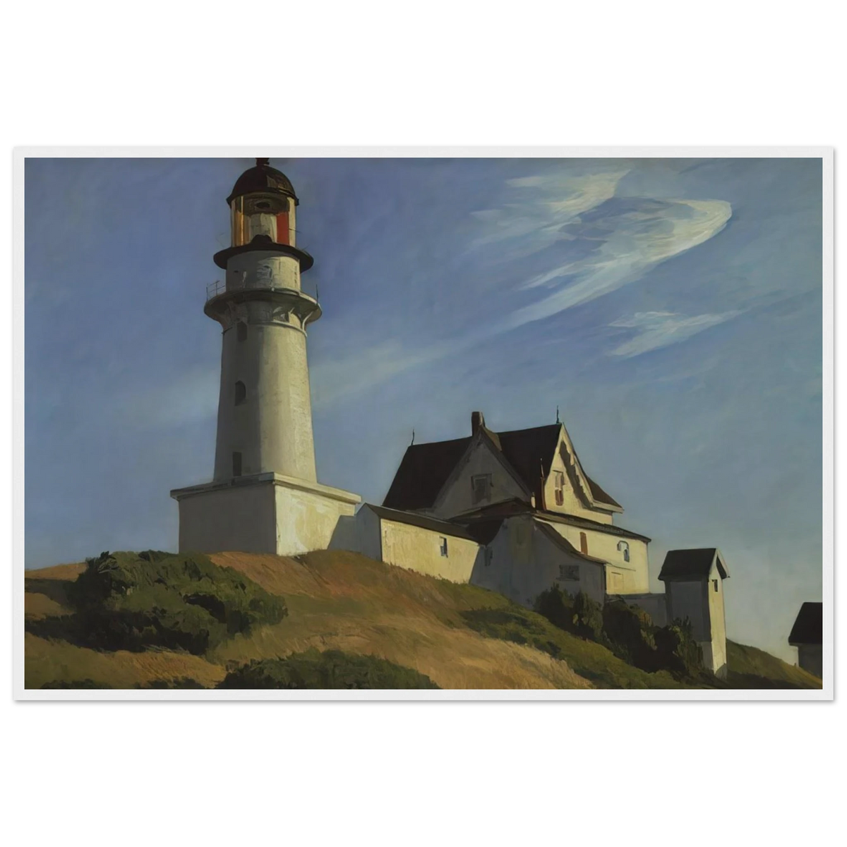 Lighthouse at Two Lights Framed Poster | Edward Hopper Framed Prints Wall Art | Edward Hopper Print