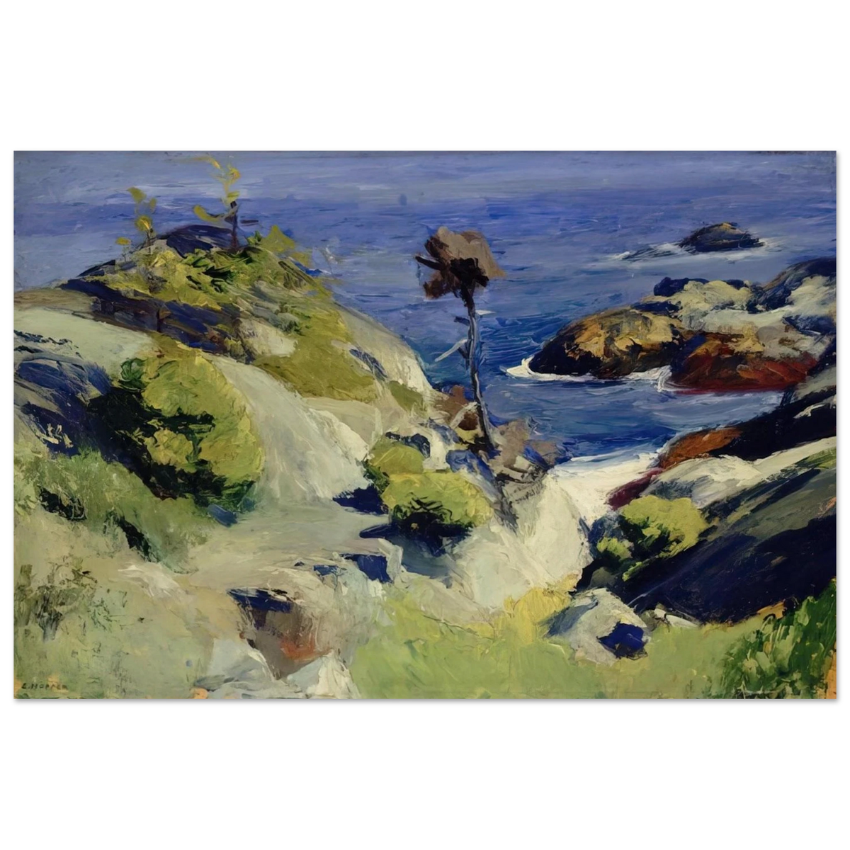 Monhegan Landscape Poster | Edward Hopper Poster | Edward Hopper Print