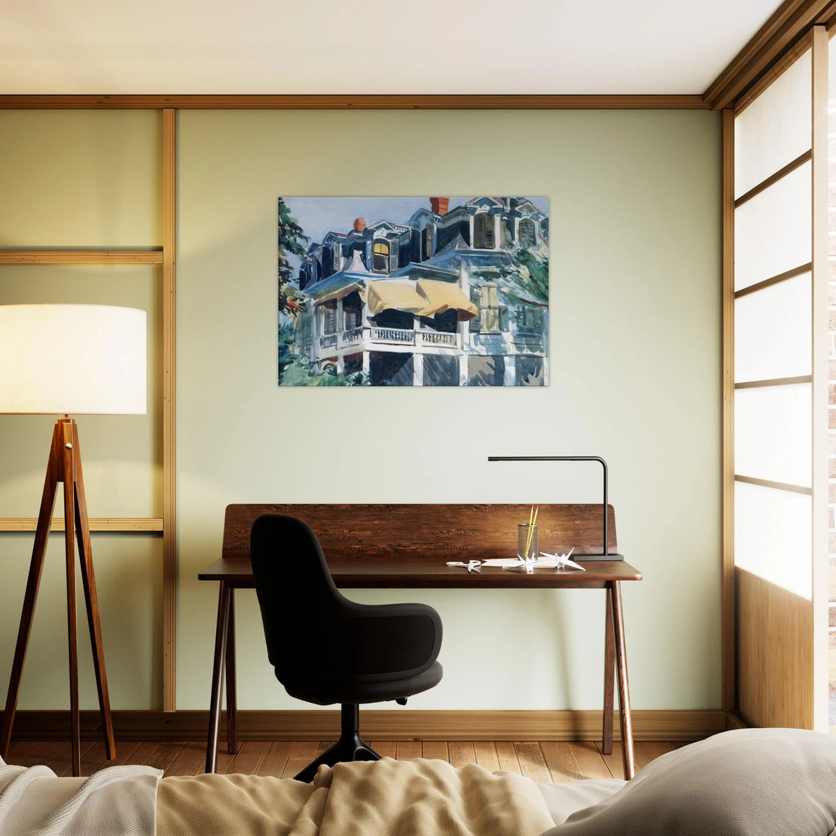 The Mansard Roof Canvas | Edward Hopper Canvas | Edward Hopper Print