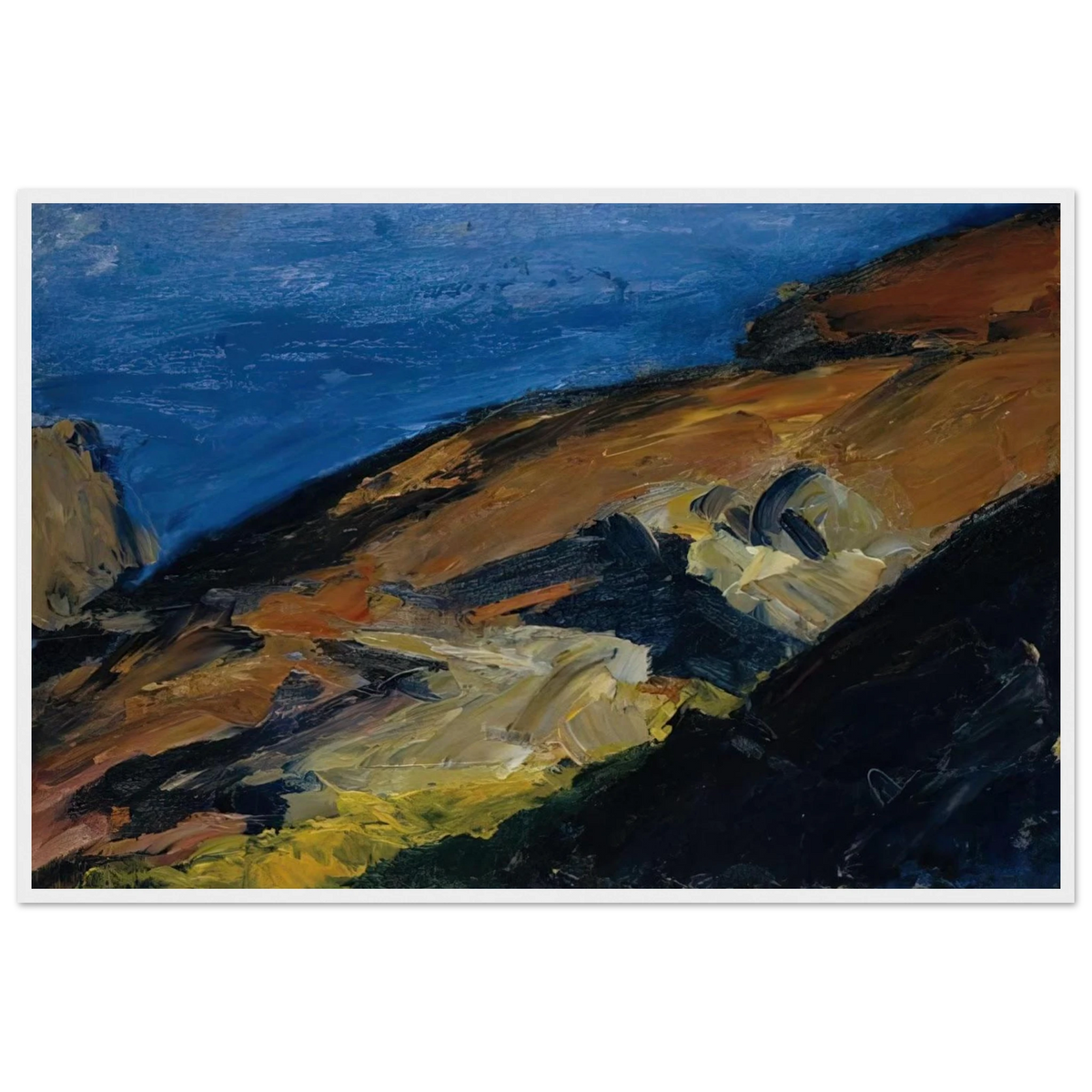 Rocks and Shore Framed Poster | Edward Hopper Framed Prints Wall Art | Edward Hopper Print
