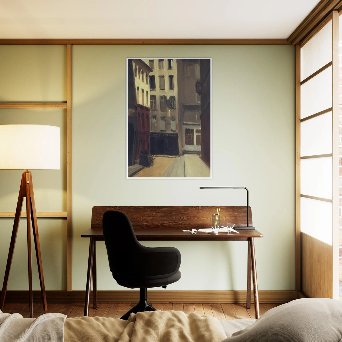 Paris Street Framed Poster | Edward Hopper Framed Prints Wall Art | Edward Hopper Print