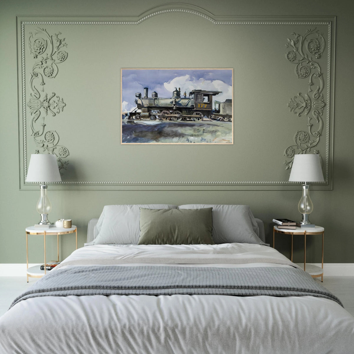 D. and R. G. Locomotive Framed Poster | Edward Hopper Framed Prints Wall Art | Edward Hopper Print