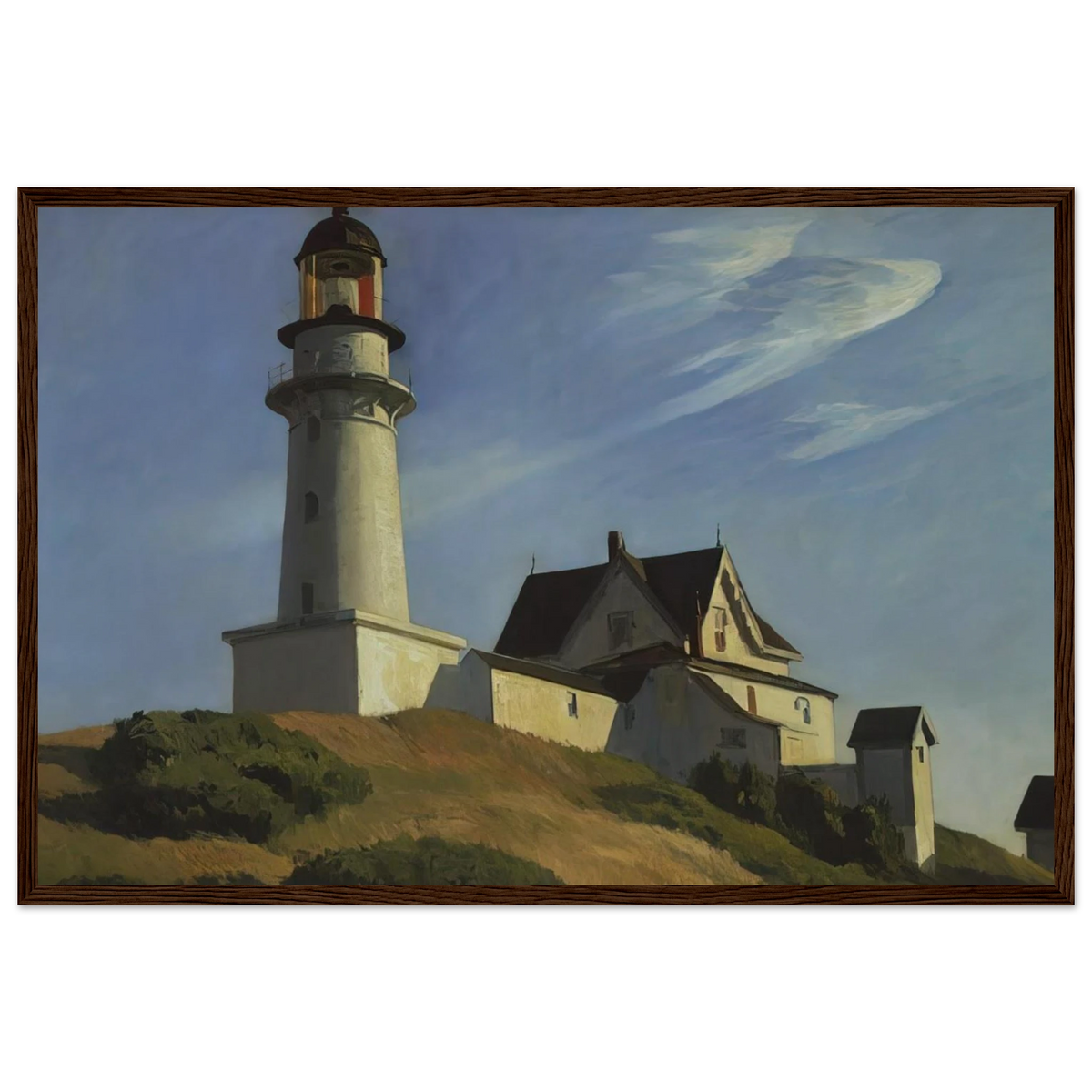 Lighthouse at Two Lights Framed Poster | Edward Hopper Framed Prints Wall Art | Edward Hopper Print