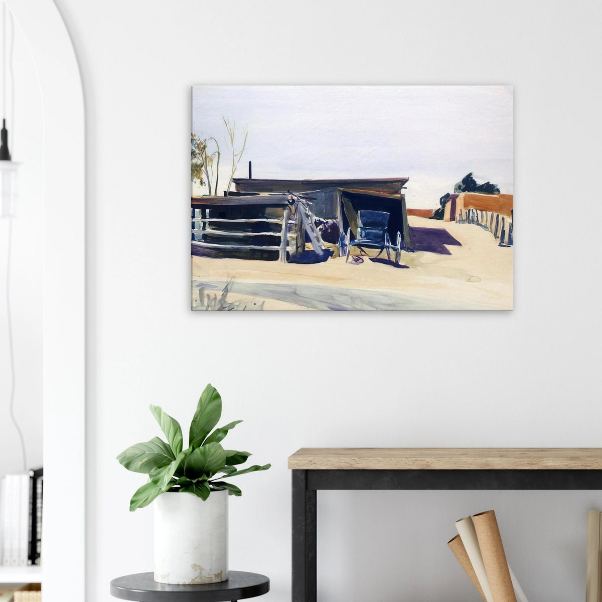 Adobes and Shed, New Mexico Canvas | Edward Hopper Canvas | Edward Hopper Print