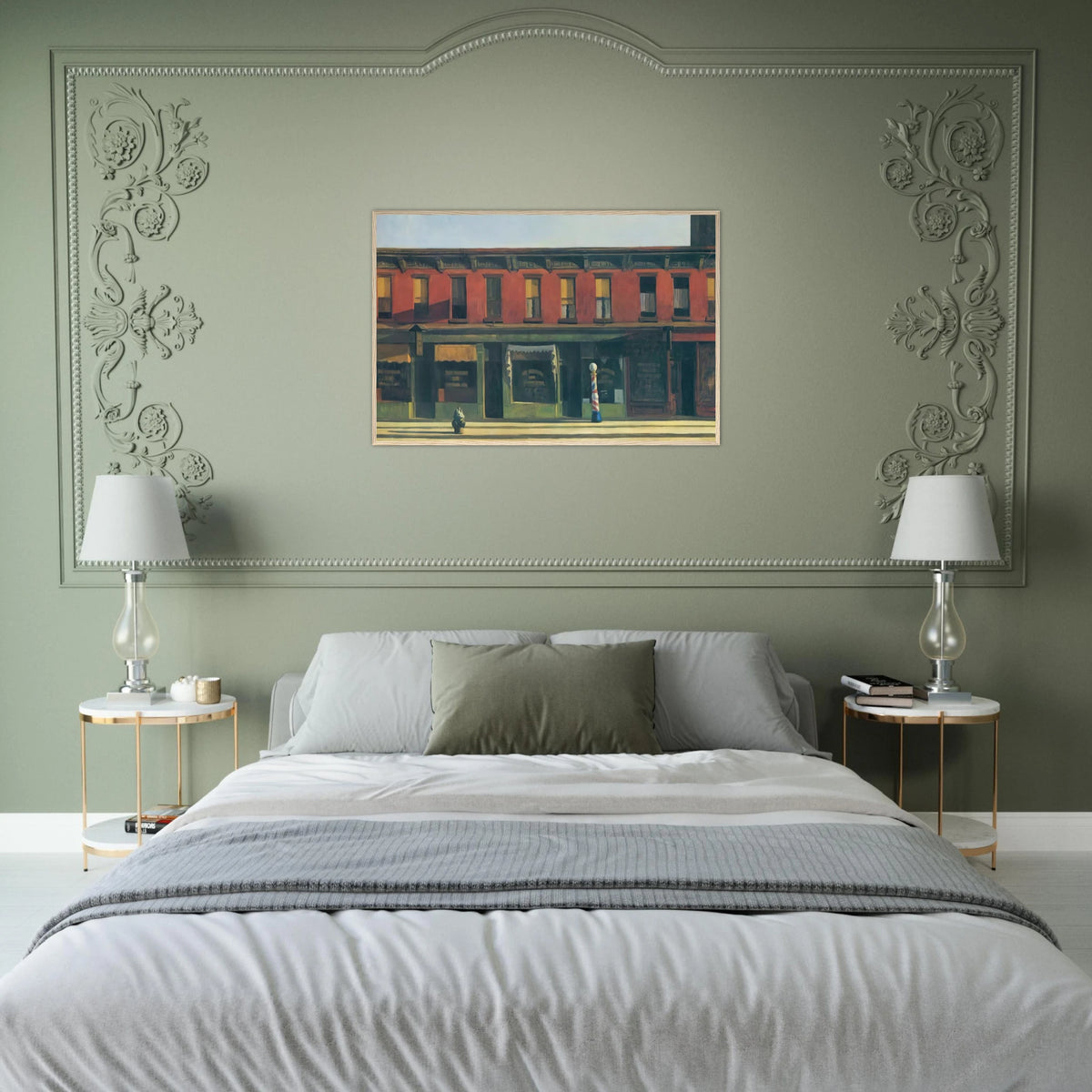 Early Sunday Morning Framed Poster | Edward Hopper Framed Prints Wall Art | Edward Hopper Print