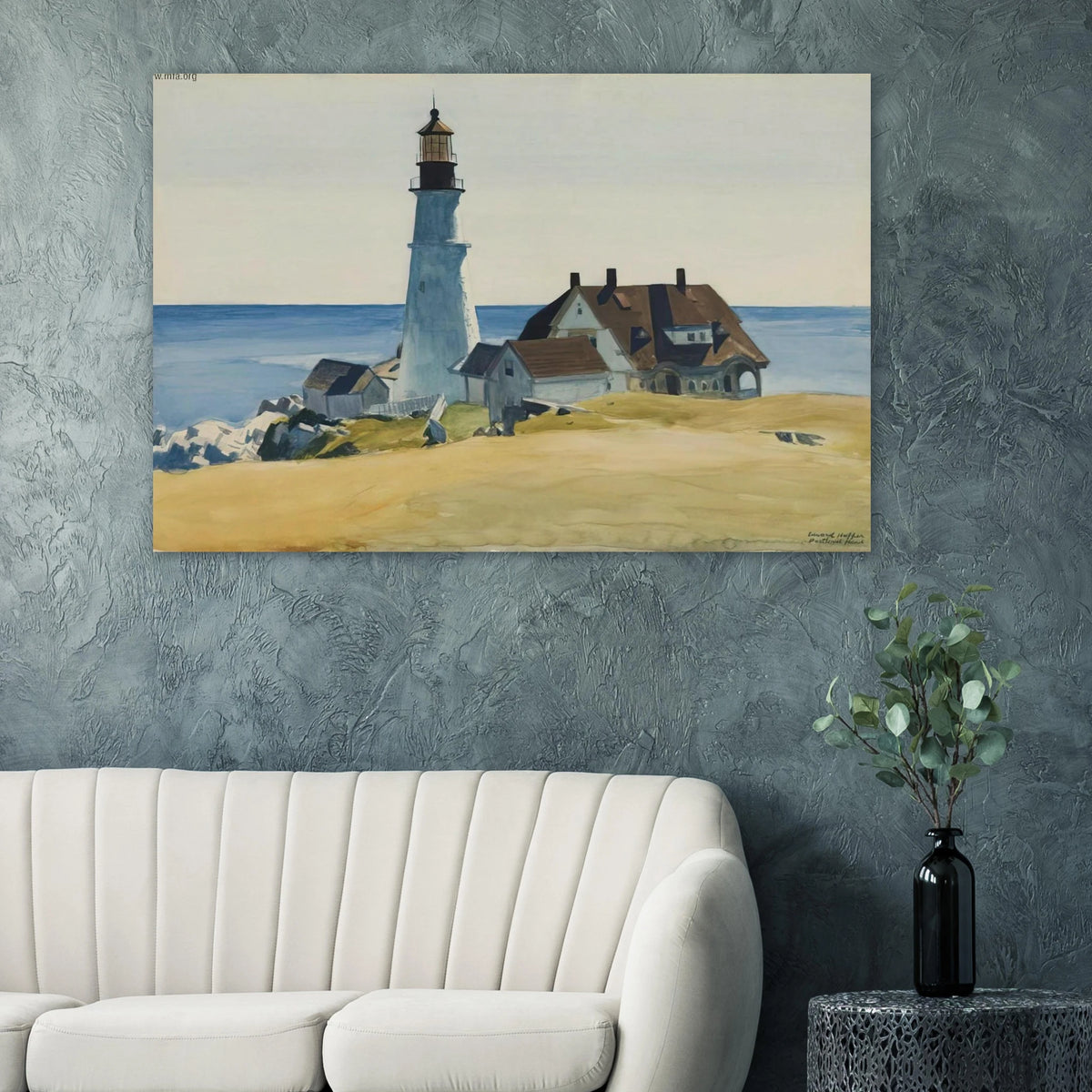 Lighthouse and Buildings, Portland Head, Cape Elizabeth, Maine Poster | Edward Hopper Poster | Edward Hopper Print