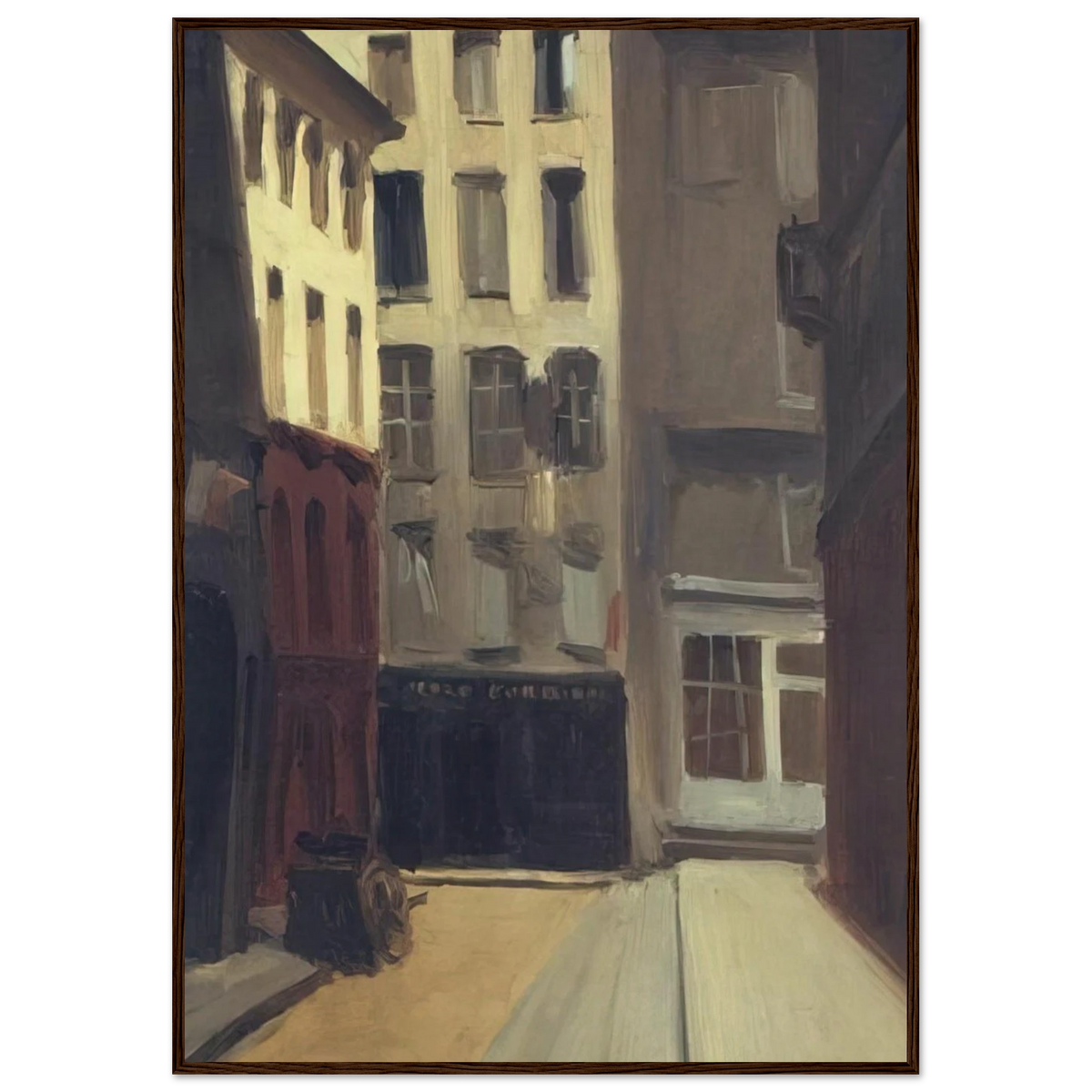 Paris Street Framed Poster | Edward Hopper Framed Prints Wall Art | Edward Hopper Print