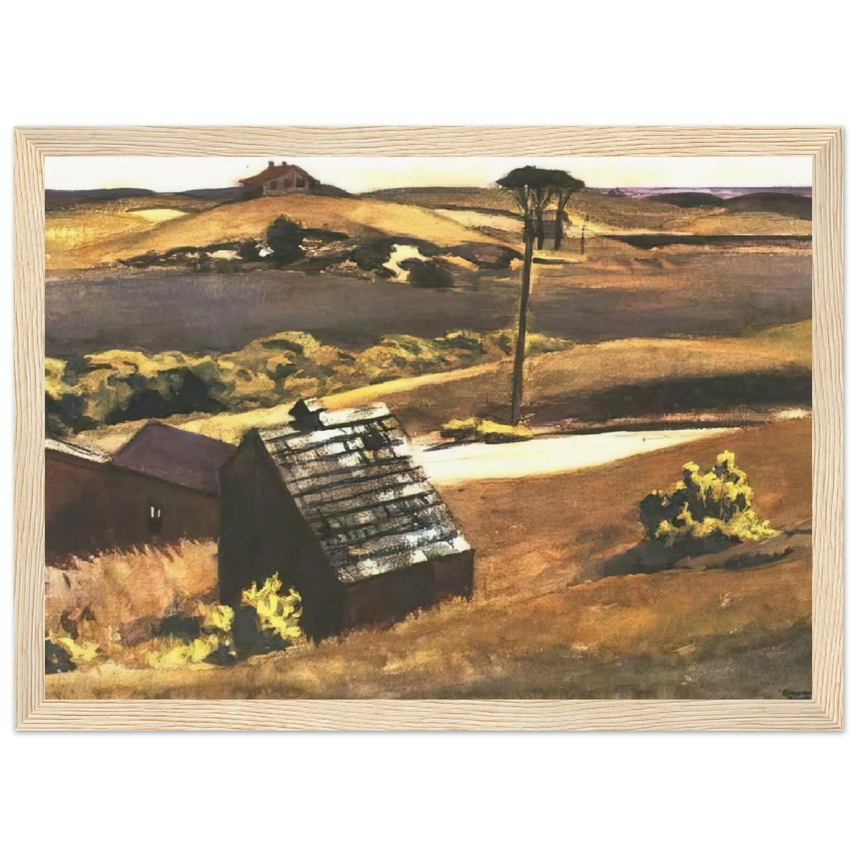 Burly Cobb Hen Coop and Barn Framed Poster | Edward Hopper Framed Prints Wall Art | Edward Hopper Print