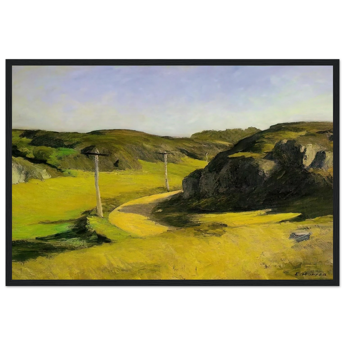 Road in Maine Framed Poster | Edward Hopper Framed Prints Wall Art | Edward Hopper Print
