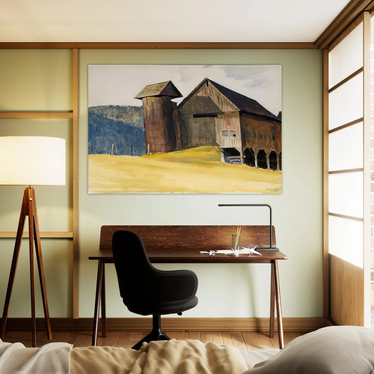 Barn and Silo, Vermont Poster | Edward Hopper Poster | Edward Hopper Print