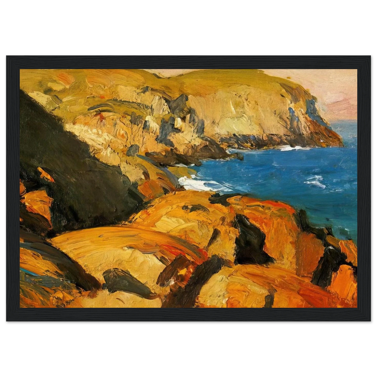 Blackhead, Monhegan Framed Poster | Edward Hopper Framed Prints Wall Art | Edward Hopper Print