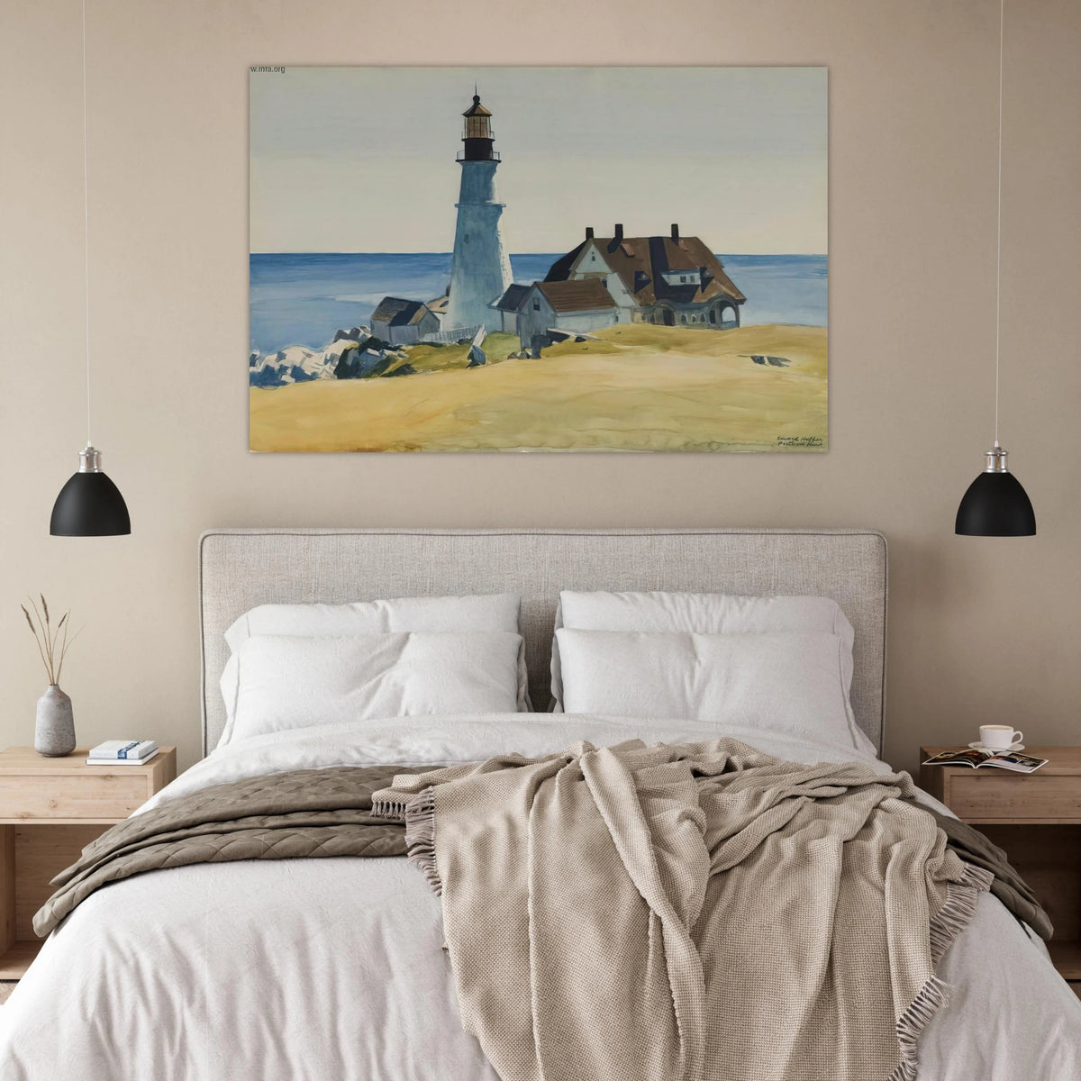 Lighthouse and Buildings, Portland Head, Cape Elizabeth, Maine Poster | Edward Hopper Poster | Edward Hopper Print