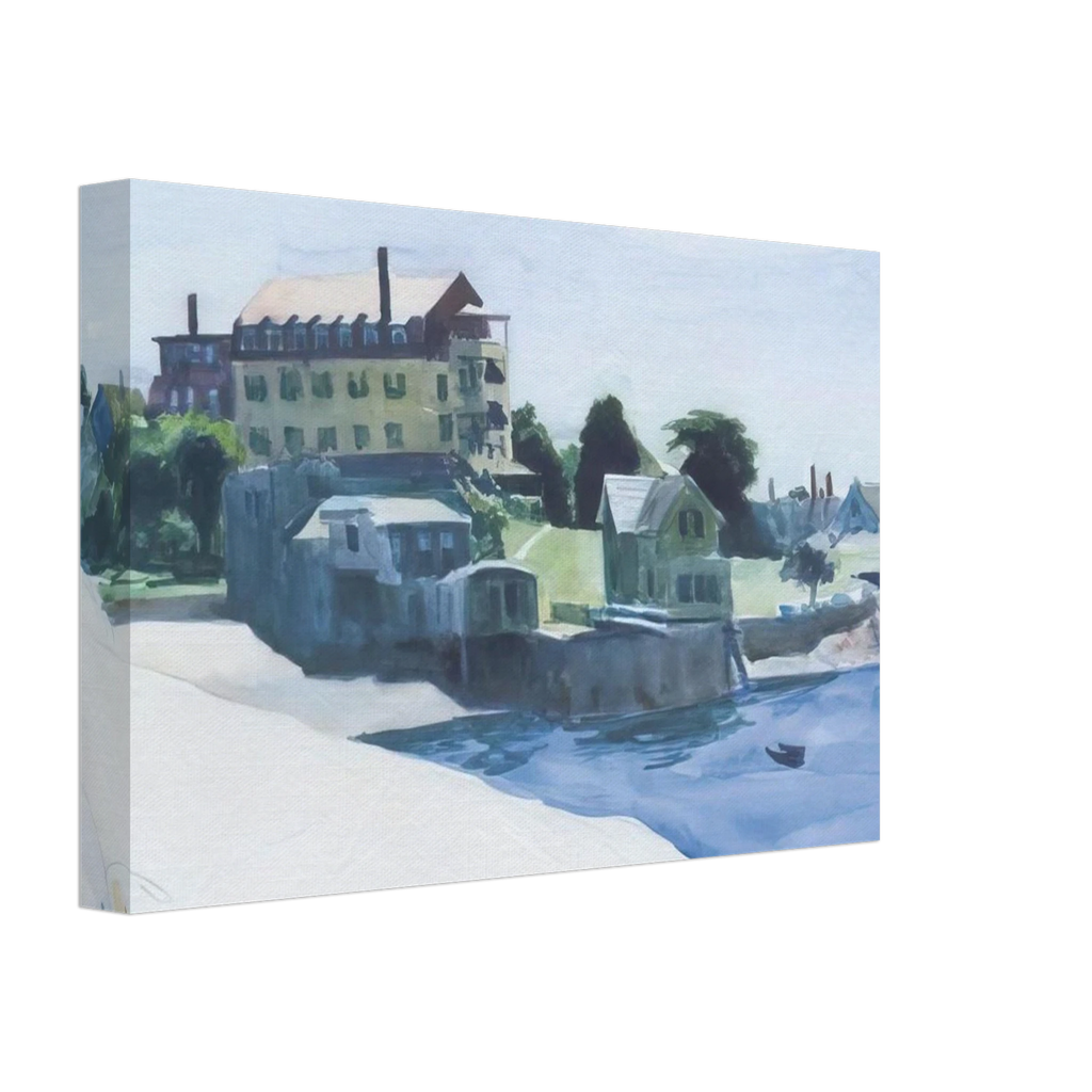Small Town on Cove Canvas | Edward Hopper Canvas | Edward Hopper Print