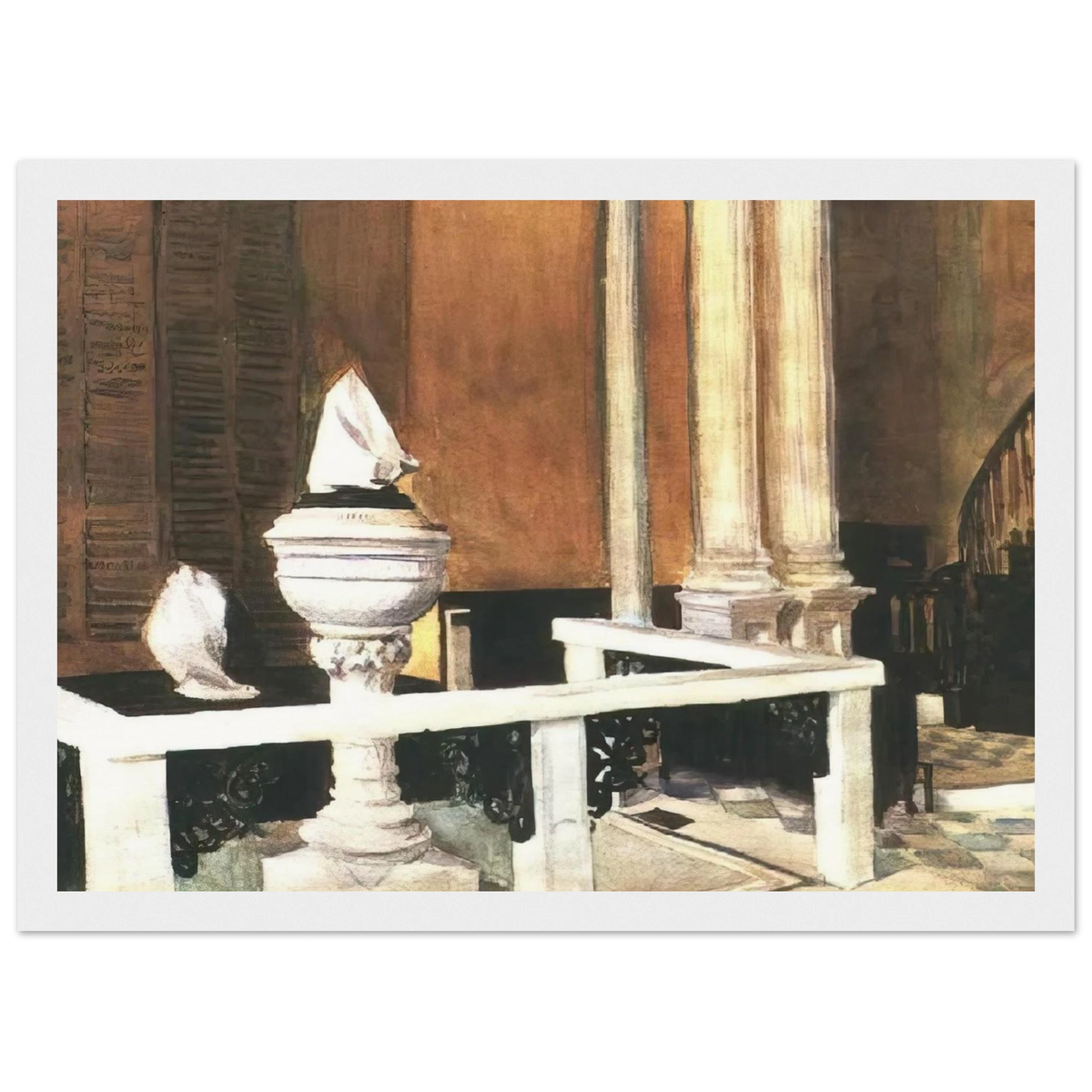Baptistry of St. John s Framed Poster | Edward Hopper Framed Prints Wall Art | Edward Hopper Print