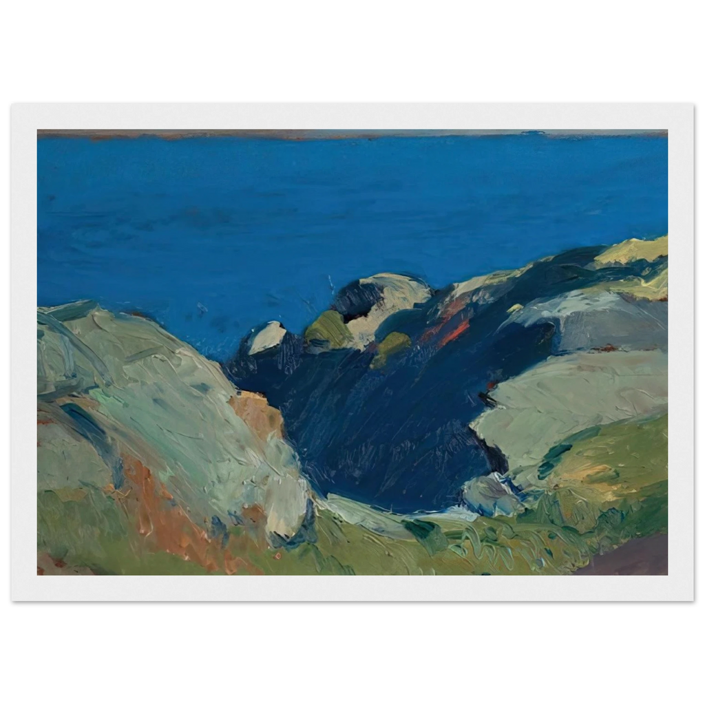 Rocks and Sea Framed Poster | Edward Hopper Framed Prints Wall Art | Edward Hopper Print