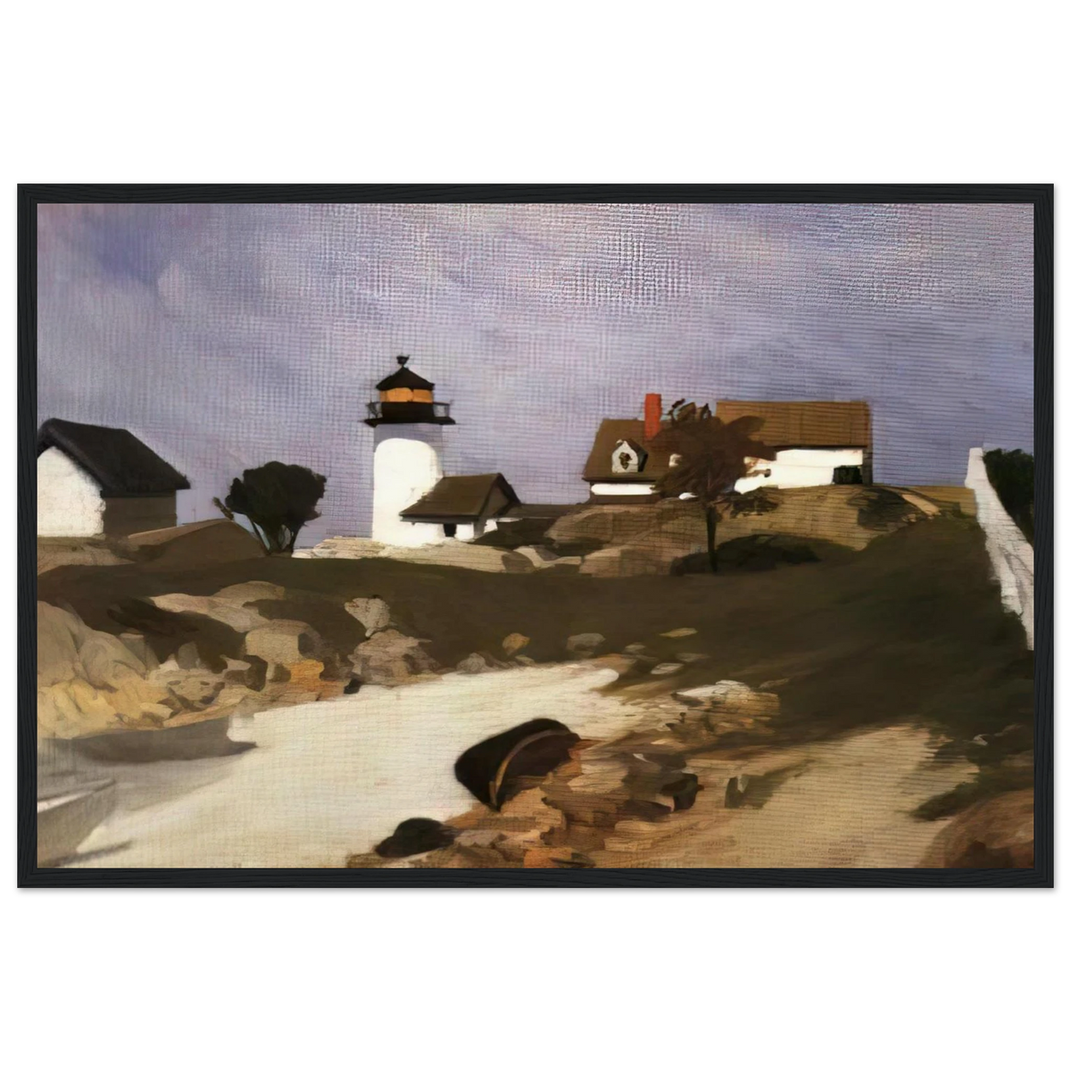 Squam Light Framed Poster | Edward Hopper Framed Prints Wall Art | Edward Hopper Print