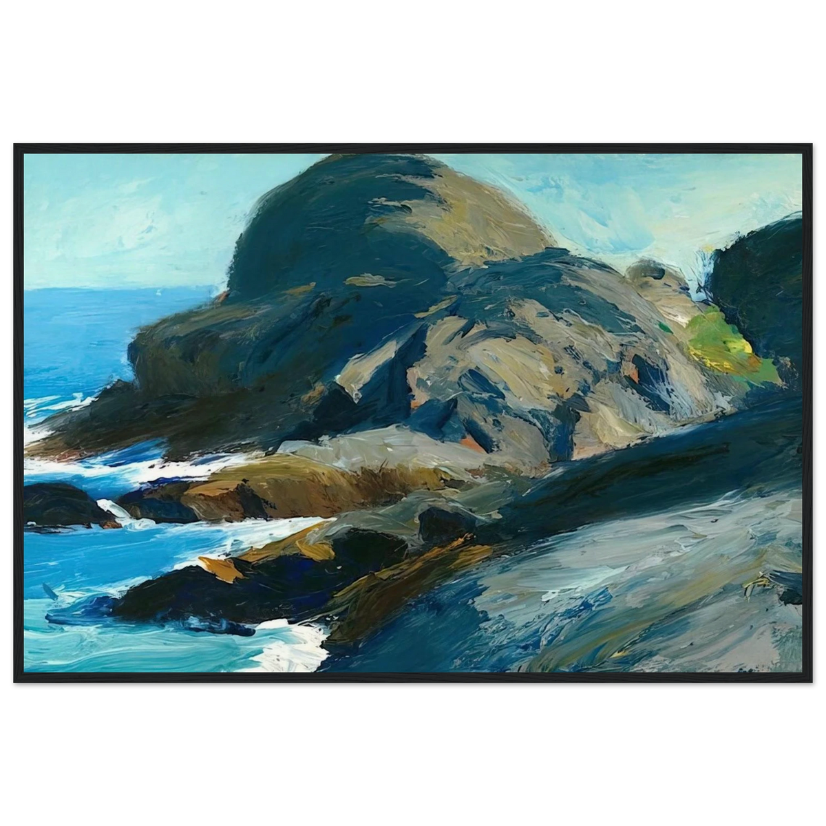 Rocky Shore Framed Poster | Edward Hopper Framed Prints Wall Art | Edward Hopper Print