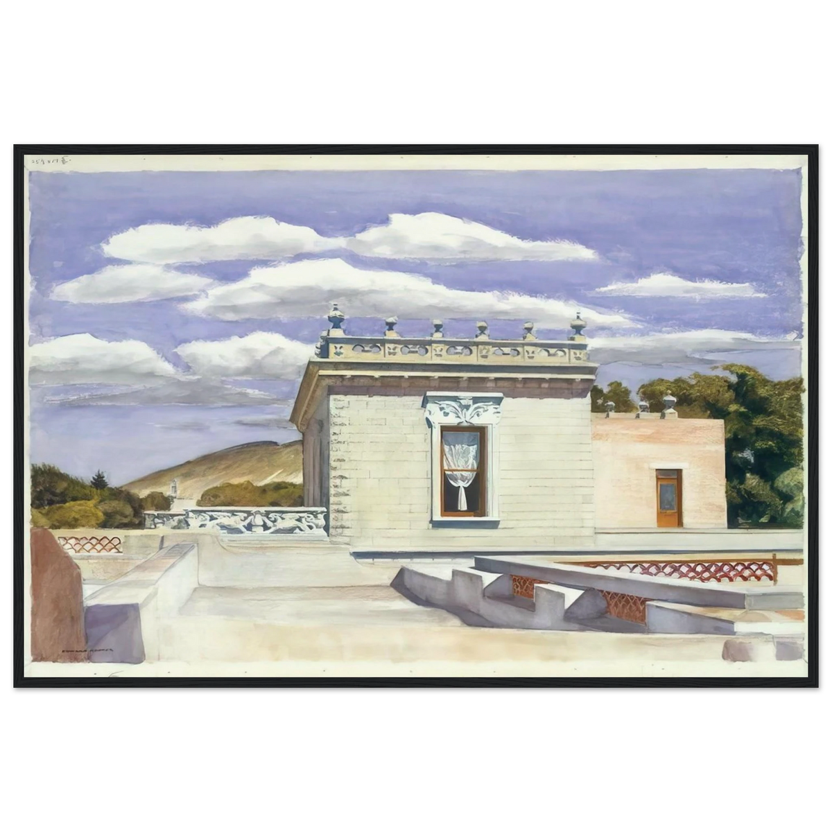 Saltillo Mansion Framed Poster | Edward Hopper Framed Prints Wall Art | Edward Hopper Print