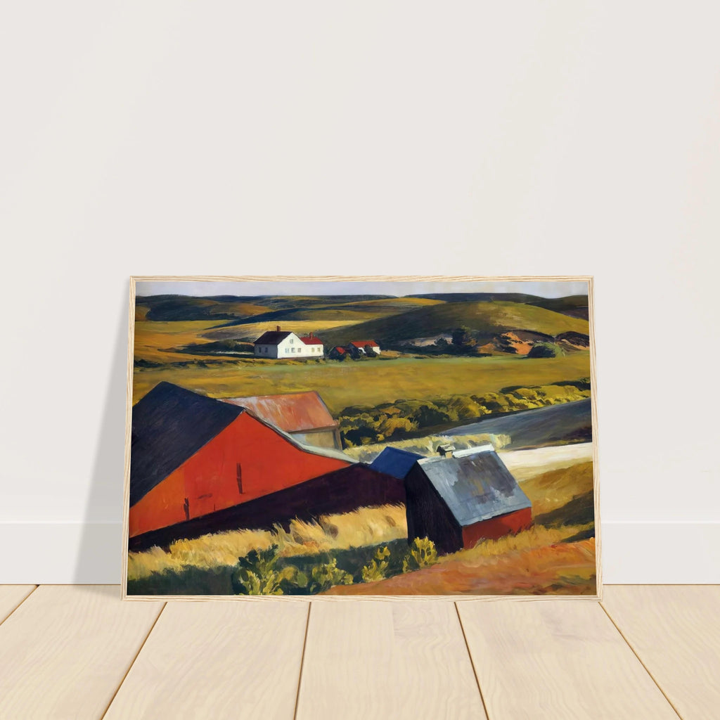 Cobbs Barns and Distant Houses Framed Poster | Edward Hopper Framed Prints Wall Art | Edward Hopper Print