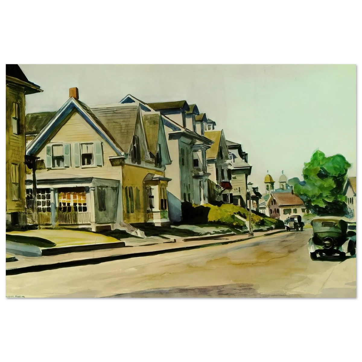 Sun on Prospect Street Gloucester, Massachusetts Poster | Edward Hopper Poster | Edward Hopper Print