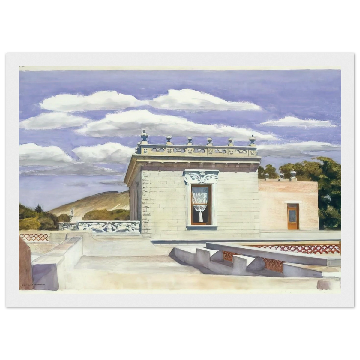 Saltillo Mansion Framed Poster | Edward Hopper Framed Prints Wall Art | Edward Hopper Print