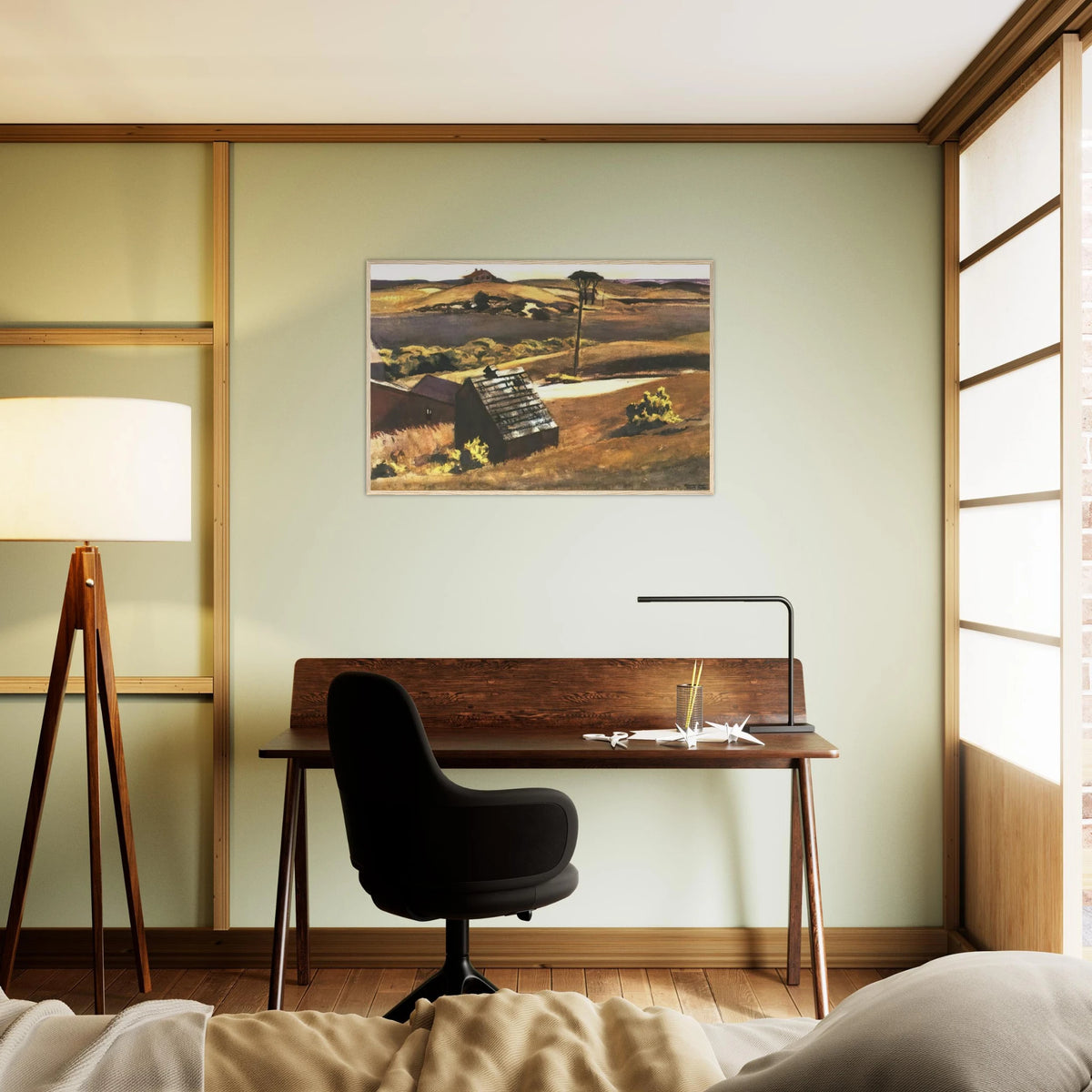 Burly Cobb Hen Coop and Barn Framed Poster | Edward Hopper Framed Prints Wall Art | Edward Hopper Print